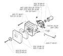 Carburetor  Air Filter Diagram and Parts List for 225RJ 1997-02 Husqvarna Brush Cutter