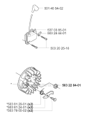 Ignition System Diagram and Parts List for 225RJ 2000-10 Husqvarna Brush Cutter