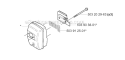 Muffler Diagram and Parts List for 225RJ 2000-10 Husqvarna Brush Cutter