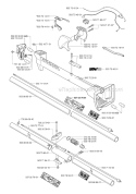 Shaft  Handle Diagram and Parts List for 225RJ 2000-10 Husqvarna Brush Cutter