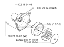 Clutch Diagram and Parts List for 225RJ 2000-10 Husqvarna Brush Cutter