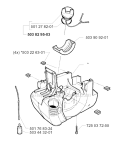 Crankcase Diagram and Parts List for 225R 1997-02 Husqvarna Brush Cutter