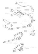 Handle  Controls Diagram and Parts List for 225R 1997-02 Husqvarna Brush Cutter