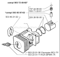 Part Location Diagram of 537039501 Husqvarna Cylinder Assy