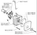 Part Location Diagram of 502198602 Husqvarna Trimmer Air Filter