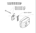 Page J Diagram and Parts List for 225BX 225 BX 2001-06 Husqvarna Leaf Blower / Vacuum