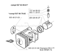 Page K Diagram and Parts List for 225BX 225 BX 2001-06 Husqvarna Leaf Blower / Vacuum