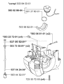 Page F Diagram and Parts List for 225E 225 E 2000-10 Husqvarna Edger