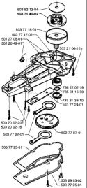 Page M Diagram and Parts List for 225H75 225 H75 1996-12 Husqvarna Hedge Trimmer