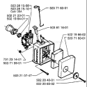 Page B Diagram and Parts List for 225H75 225 H75 1996-12 Husqvarna Hedge Trimmer