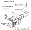 Page L Diagram and Parts List for 225H75 225 H75 1998-01 Husqvarna Hedge Trimmer