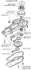 Page H Diagram and Parts List for 225H75 225 H75 1998-01 Husqvarna Hedge Trimmer