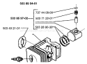 Page K Diagram and Parts List for 225HBV 225 HBV 1996-09 Husqvarna Leaf Blower / Vacuum