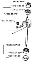 Page F Diagram and Parts List for 225HBV 225 HBV 1996-09 Husqvarna Leaf Blower / Vacuum