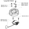 Page J Diagram and Parts List for 225HBV 225 HBV 2000-01 Husqvarna Leaf Blower / Vacuum