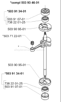 Page F Diagram and Parts List for 225HBV 225 HBV 2000-01 Husqvarna Leaf Blower / Vacuum
