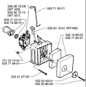 Page B Diagram and Parts List for 225H 225 H 1997-02 Husqvarna Hedge Trimmer