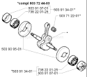 Page M Diagram and Parts List for 225LITE 225 Lite 106 25 20-16 -1998-12 Husqvarna Trimmer