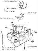 Page H Diagram and Parts List for 225LITE 225 Lite 106 25 20-16 -1998-12 Husqvarna Trimmer