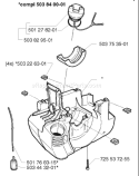Page E Diagram and Parts List for 225RD 225 RD 1996-06 Husqvarna Trimmer
