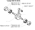 Page F Diagram and Parts List for 225RD 225 RD 1996-06 Husqvarna Trimmer