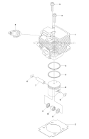 Cylinder Piston Diagram and Parts List for 226RJ 2012-06 Husqvarna Brush Cutter