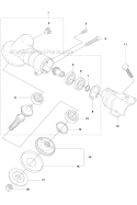 Bevel Gear Diagram and Parts List for 226R 2009-01 Husqvarna Brush Cutter