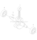 Crankshaft Diagram and Parts List for 226R 2009-01 Husqvarna Brush Cutter