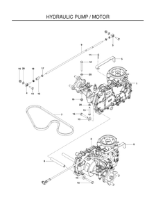Hydraulic Pump Motor Diagram and Parts List for RZ4219BF (966582201)(2011-02) Husqvarna Lawn Mower