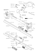 Shaft  Handle Diagram and Parts List for 227RJ 2000-10 Husqvarna Brush Cutter
