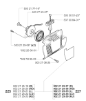 Starter Diagram and Parts List for 227RJ 2000-10 Husqvarna Brush Cutter