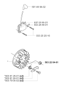 Ignition System Diagram and Parts List for 227R 2000-10 Husqvarna Brush Cutter