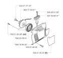 Starter Diagram and Parts List for 227R 2002-09 Husqvarna Brush Cutter