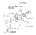 Carburetor  Air Filter Diagram and Parts List for 227R 2002-09 Husqvarna Brush Cutter