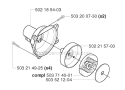 Clutch Diagram and Parts List for 227R 2002-09 Husqvarna Brush Cutter