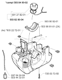 Page E Diagram and Parts List for 227RD 227 RD 1999-09 Husqvarna Trimmer