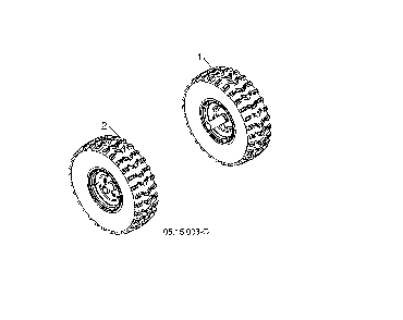 Wheels Diagram and Parts List for 96193009605  Husqvarna Snow Blower