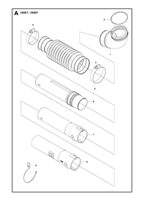 Tube Diagram and Parts List for 180BT 20084000001 & Above Husqvarna Leaf Blower / Vacuum
