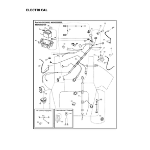 Electrical 1 Diagram and Parts List for 96043032100  Husqvarna Lawn Tractor