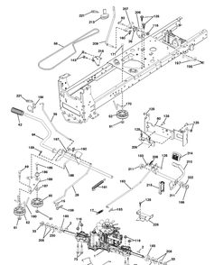 Drive Diagram and Parts List for YTH2348-289570 2012-02 Husqvarna Lawn Tractor
