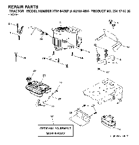 Engine Diagram and Parts List for YTH1848XP (HAU18H48H, 954170226)(2004-09) Husqvarna Lawn Tractor
