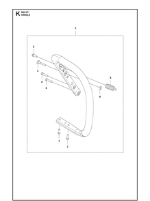Handle Diagram and Parts List for 592XP 592 XP-G Husqvarna Chainsaw