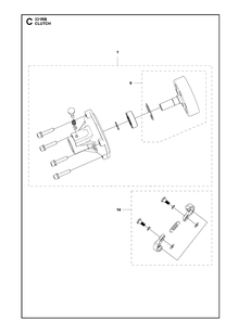 Clutch Diagram and Parts List for 331RB (967866402)(2019-04) Husqvarna Edger