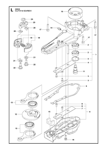 Clutch Diagram and Parts List for 226HS75S (967279602)(20150400001-Current) Husqvarna Hedge Trimmer