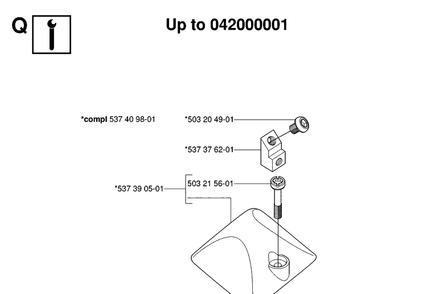 Service Updates Diagram and Parts List for 334T 20063600001-Current Husqvarna Chainsaw