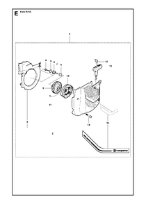 Starter Diagram and Parts List for K950RING 2007-01 Husqvarna Circular Saw