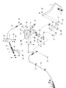 Parking Brake Diagram and Parts List for M-ZT61 (96717701001)(2019-02) Husqvarna Lawn Mower