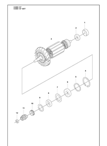 Armature And Pinion Diagram and Parts List for K3000 2009-03 Husqvarna Lawn Tractor Accessories
