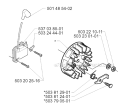 Ignition System Diagram and Parts List for 232RD 2000-04 Husqvarna Brush Cutter