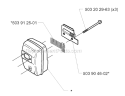 Muffler Diagram and Parts List for 232RD 2000-04 Husqvarna Brush Cutter